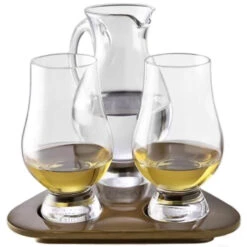 Glencairn Tasting Set Med Handgjord Träplatta