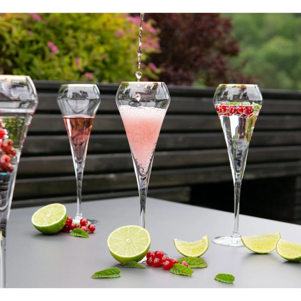 Open Up Champagneglas Guldkant 20 Cl 4 Open Up Champagneglas Guldkant 20 Cl - Bild 4